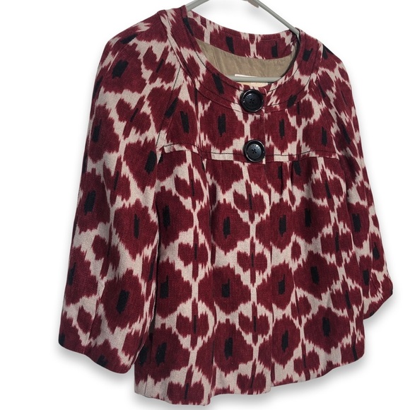 Michael Kors IKAT Swing Cropped Peplum Blazer With Pockets - Picture 3 of 11